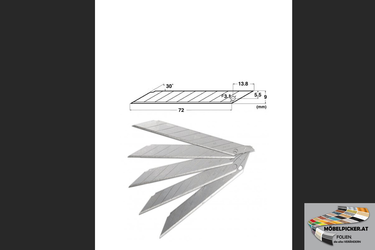 Cutter-Klingen-Spare-Blade-9mm-superscharf-30-deg-grad